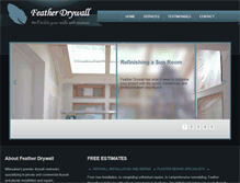 Tablet Screenshot of featherdrywall.com